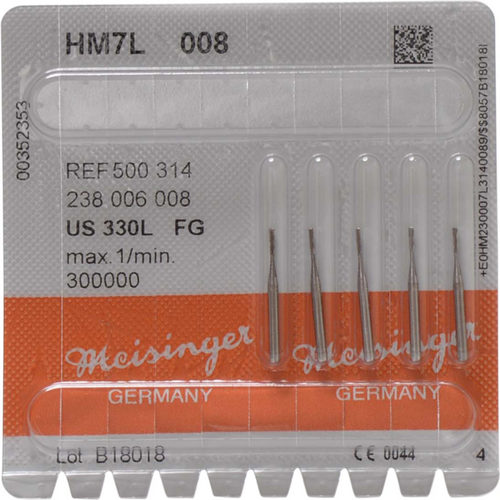 Hardmetallbor 7L 5 FG, fasong 238, 3,6 mm, ISO 008