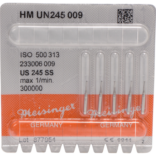 Hardmetallbor UN245 5 stk. FGS, figur 233, 2,9 mm, ISO 009