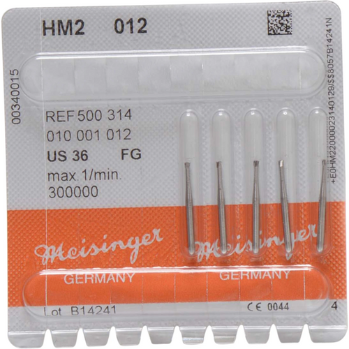 Hardmetallbor 2 5 stk FG, figur 010, 1,2 mm, ISO 012