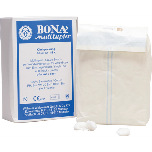 BONA gasbindtupfere klinikkpakke 400 stk. Plum