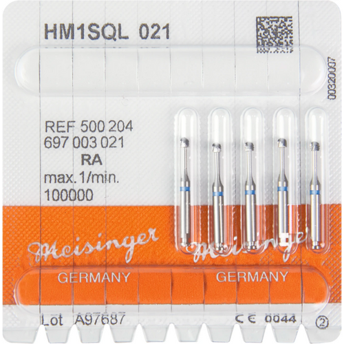 Hardmetallbor 1SQL 5 stk. cut-fr. krysskuttet, RA, blå, figur 697, ISO 021