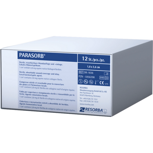 PARASORB fleece 12 stykker 1,8 x 3,6 cm