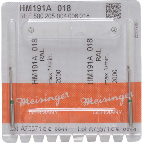 Endo Access bor 191A 2 stk. grønn, RAL, fasong 004, hode: 16 mm, total: 31 mm, ISO 018