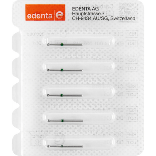 Hardmetallbor C1S 5 stk. grønn, FG, figur 001, ISO 021