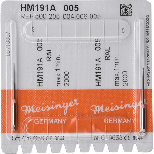 Endo Access bor 191A 2 stk. rosa, RAL, fasong 004, hode: 16 mm, total: 31 mm, ISO 005