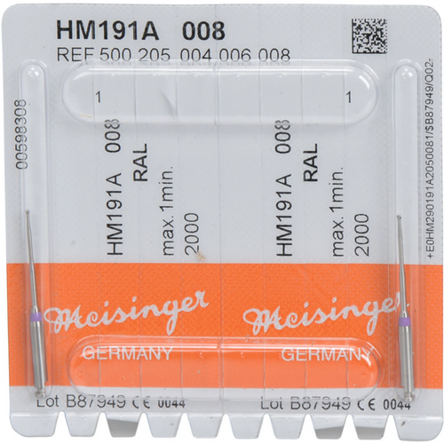 Endo Access bor 191A 2 stk lilla, RAL, fasong 004, hode: 16 mm, total: 31 mm, ISO 008