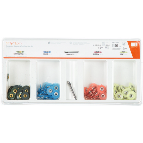 Jiffy Spin Shaping and Finishing Disks polerer startsett 10 mm