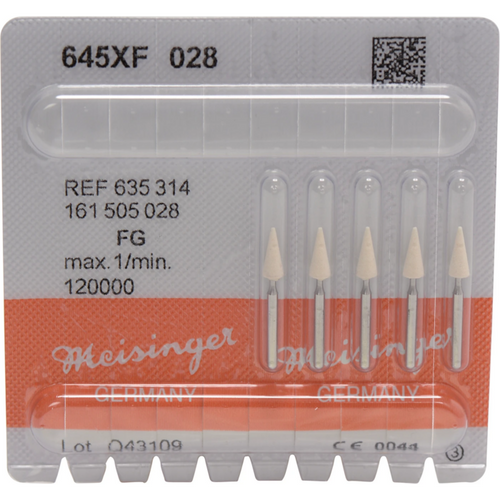 Keramisk stein 645 5 stk. hvit ekstra fin, FG, fasong 161, 7 mm, ISO 028