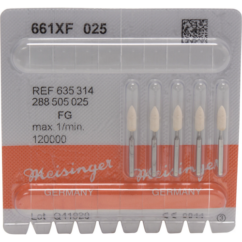 Keramisk stein 661 5 stk. hvit ekstra fin, FG, fasong 288, 7 mm, ISO 025