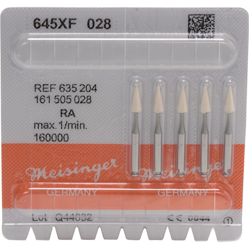 Keramisk stein 645 5 stk. hvit ekstra fin, RA, figur 161, 7 mm, ISO 028