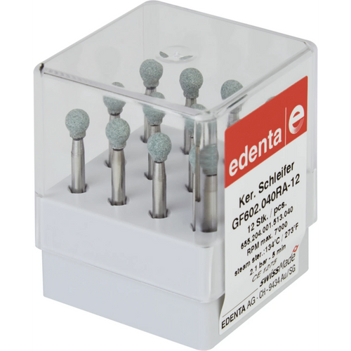 Slipestein 12 stk grønn medium, RA, figur 001, ISO 040