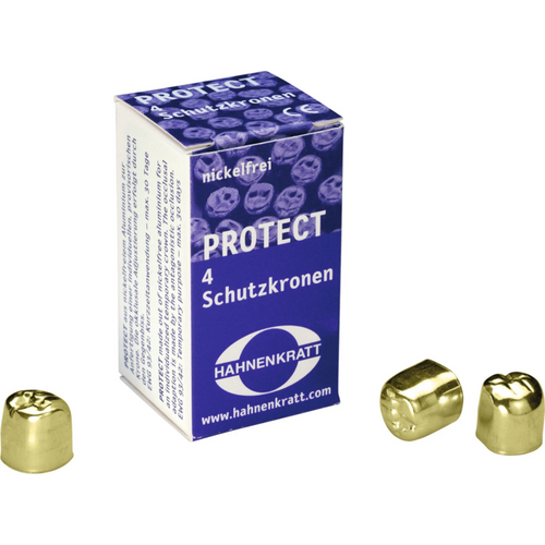 PROTECT beskyttelseskroner gullfargede 4 stk BU18