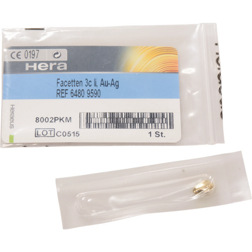 Fasetter stk. hjørnetann 3c medium-stor, 7 x 10 mm, venstre-øvre / høyre-nedre