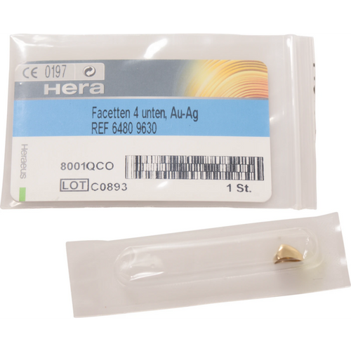 Fasetter stk. premolar 4, 6,5 x 9 mm, underkjeve