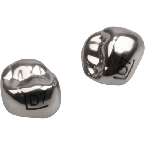 Rustfrie stålkroner 5 stk. D-UL-7, for melkemolarer