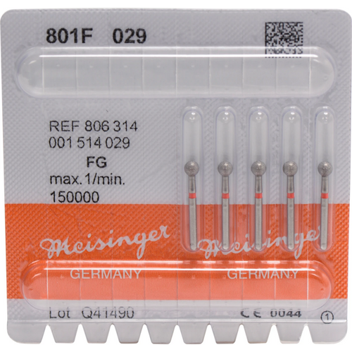 Diamant 801 5 stk. rød fin, FG, fasong 001 rund, ISO 029