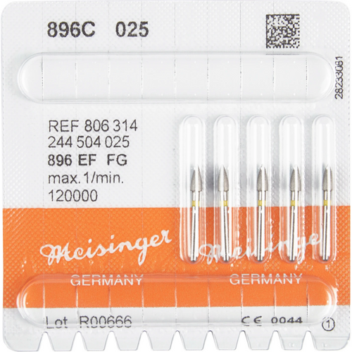 Diamant 896 5 stk. gule ekstra fine, FG, fasong 244 granater, 5,5 mm, ISO 025