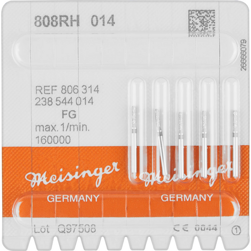 Diamant 808 5 stk. svart supergrov, FG, figur 238 pære rund, 5 mm, ISO 014