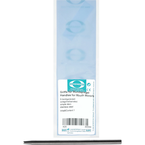 Speilskaft stk. SS-håndtak, polert rustfritt stål, åttekantet, riflet