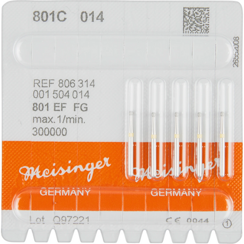 Diamant 801 5 stk. gul ekstra fin, FG, fasong 001 rund, ISO 014