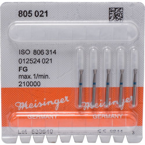 Diamant 805 5 blå middels, FG, Fig. 012 omvendt kon, skarp kant, 2,3 mm, ISO 021