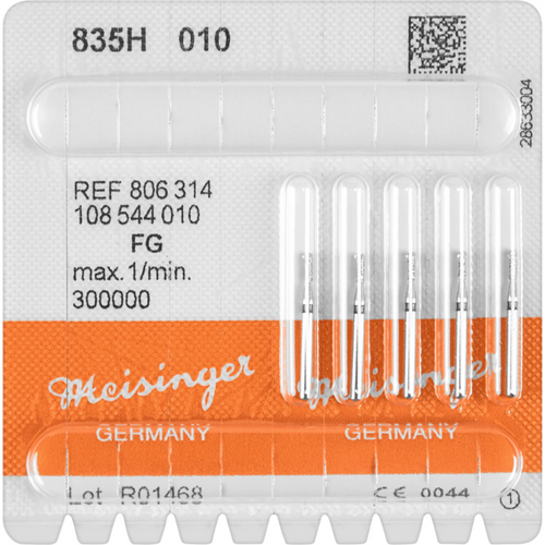 Diamant 835 5 stk. svarte supergrov, FG, figur 108 sylinder, 3,5 mm, ISO 010