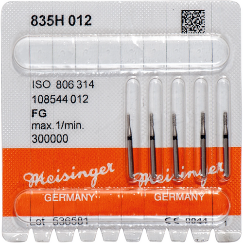 Diamant 835 5 stk. svart supergrov, FG, fasong 108 sylinder, 3,5 mm, ISO 012