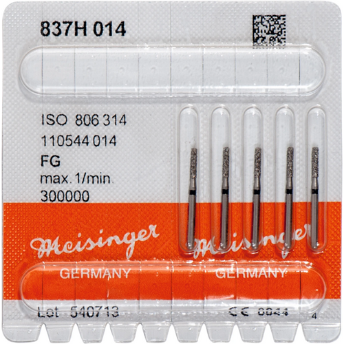 Diamant 837 5 stk. svart supergrov, FG, figur 110 sylinder, 6 mm, ISO 014