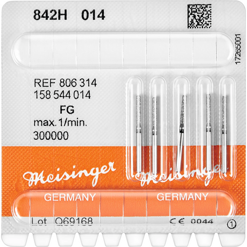 Diamant 842 5 stk svart supergrove, FG, figur 158 sylinder avrundet, 8 mm, ISO 014