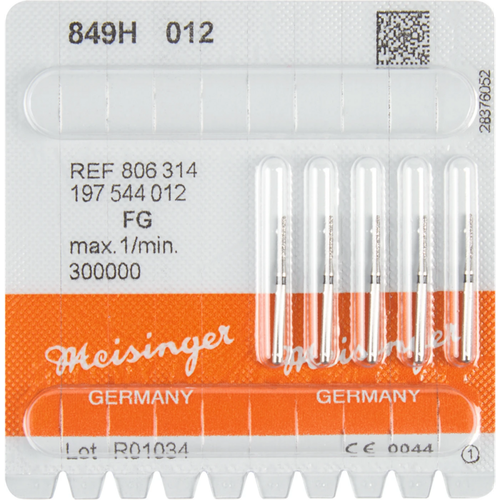Diamant 849 5 stk svart supergrov, FG, fasong 197 kon rund, 6 mm, ISO 012