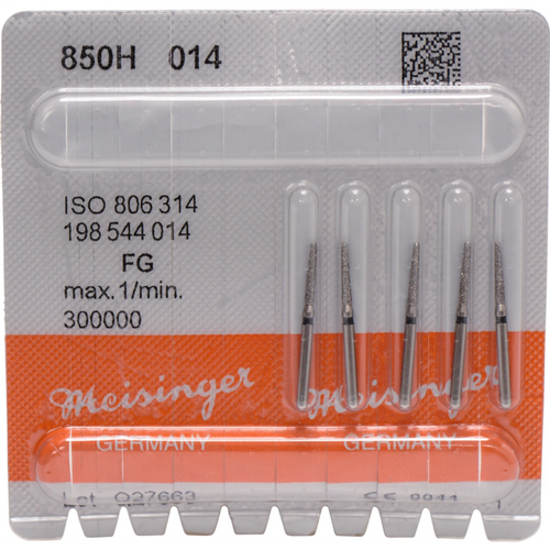 Diamant 850 5 stk. svart supergrov, FG, figur 198 rund kjegle, 8 mm ISO 014