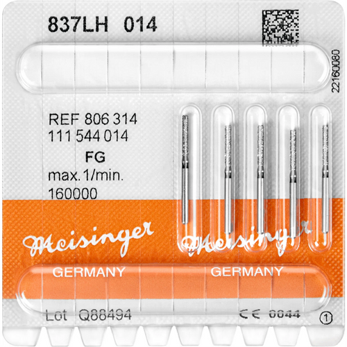 Diamant 837 5 stk svart supergrov, FG, figur 111 sylinder lang, 6 mm, ISO 014