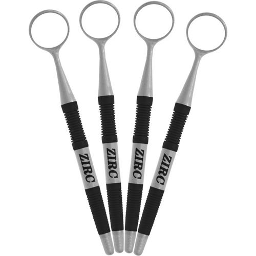 Crystal HD munnspeil Soft Grip 4 stk. grå/svart, størrelse 4, Ø 22 mm