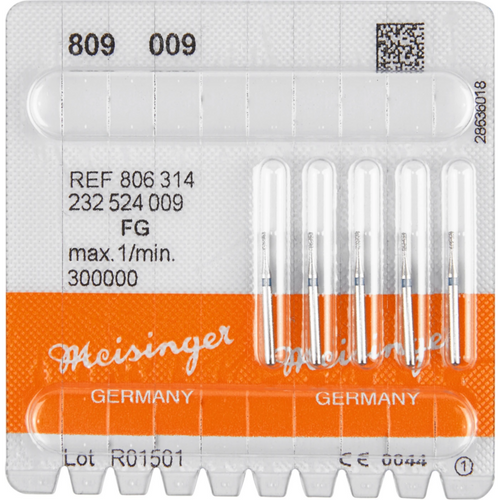 Diamant 809 5 stk blå medium, FG, fasong 232 pæreformet, 2 mm, ISO 009