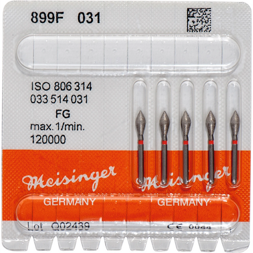 Diamant 899 5 stk. rød fin, FG, fasong 033 Palatinal, 7 mm, ISO 031