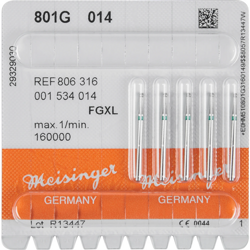 Diamant 801 5 stk. grønn grov, FG XL, fasong 001 rund, ISO 014