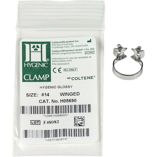 HYGENIC Dental Dam klammer Wing klamme for delvis frembrutte eller uregelmessig formede molarer, 14