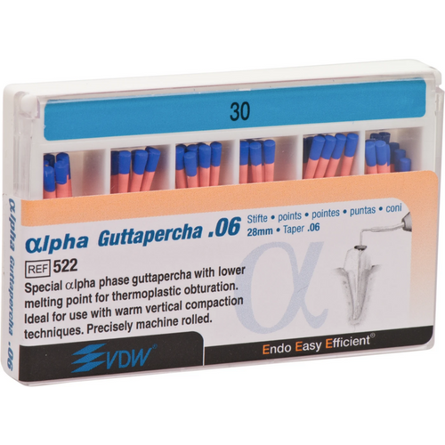 αlpha guttapercha 60 stk. 28 mm, Taper.06 ISO 030
