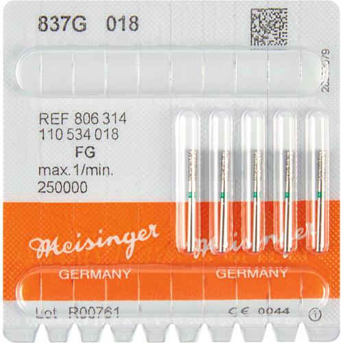 Diamant 837 5 stk. grønn grov, FG, figur 110 sylinder, 6 mm, ISO 018