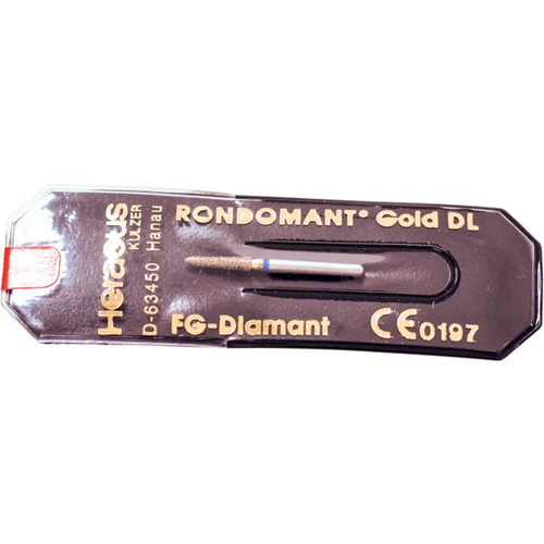 Rondomant Gold FG DL298 stk. blå medium, FG, kjegleform med torpedospiss, ISO 018