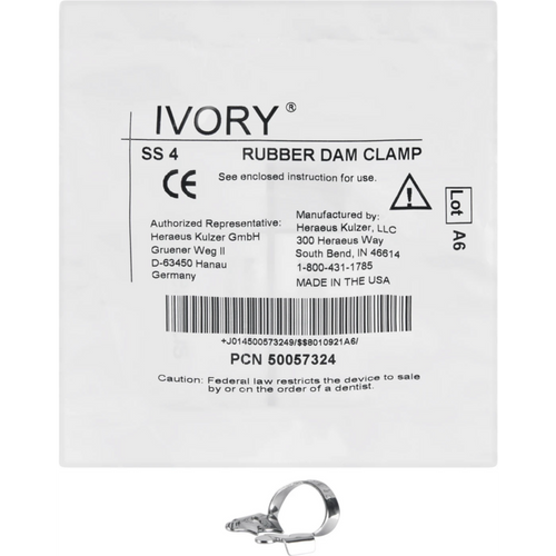 Kofferdamklammer stk. SS 4