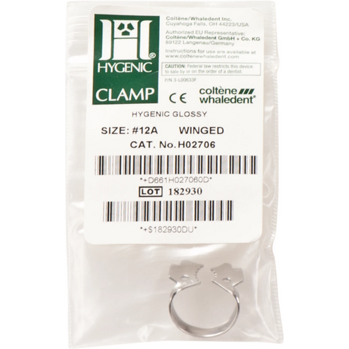 HYGENIC Dental Dam klammer tigerklammer molarer nedre høyre, øvre venstre, 12A