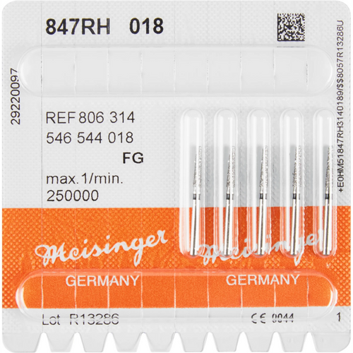 Diamant 847 5 stk svart ekstra grove, FG, fasong 546 kjegle avrundet kant, 8 mm, ISO 018