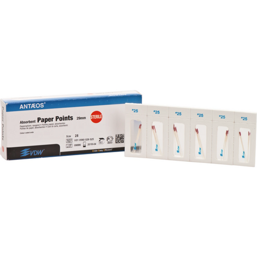 Sterile papirpoints 180 stk. Taper.02, ISO 025