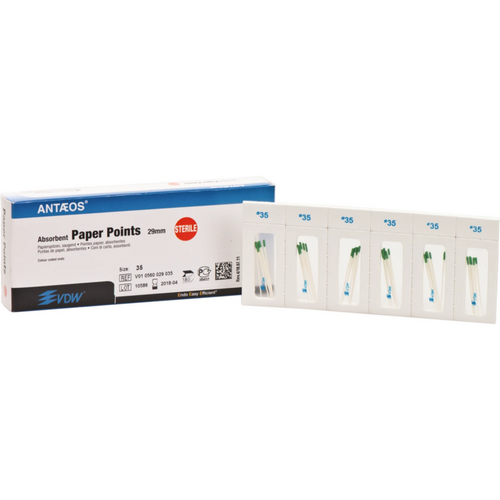 Sterile papirpoints 180 stk. Taper .02, ISO 035