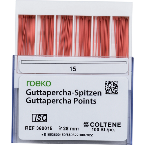 Roeko guttapercha points 100 stk. ISO 015