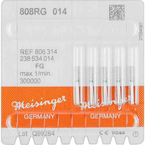Diamant 808 5 stk. grønn grov, FG, fasong 238 rund pære, 5 mm, ISO 014