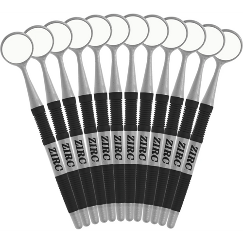 Crystal HD munnspeil Soft Grip 12 stk. assorterte selvlysende, størrelse 5,  24 mm