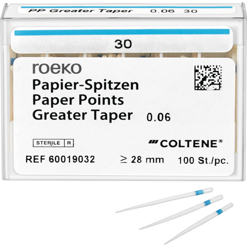 Roeko papirpoints Greater Taper 100 stk. Taper.06 ISO 030