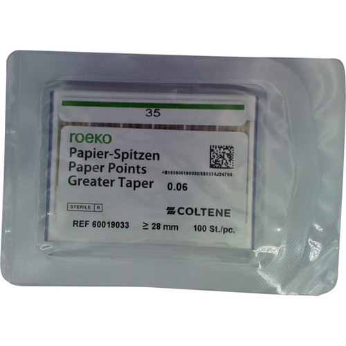 Roeko papirpoints Greater Taper 100 stk. Taper.06 ISO 035